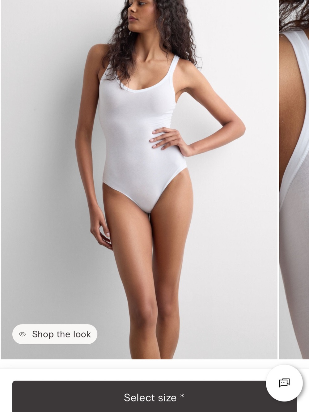 intimissimi White Scoop Neck Tank Bodysuit